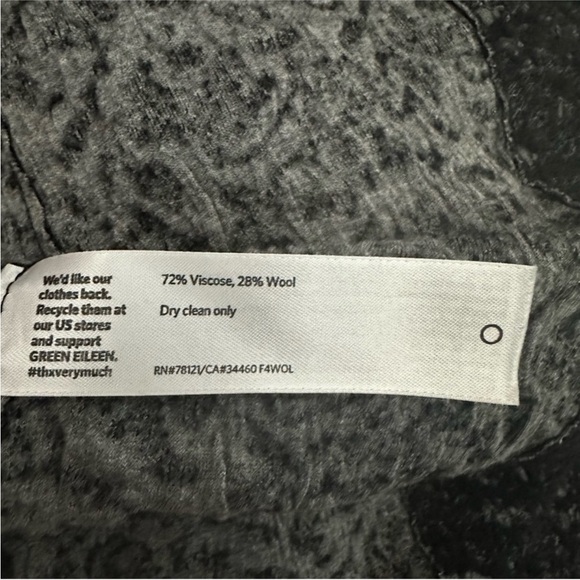 Eileen Fisher Wool Blend Asymmetrical Open Front Jacket - Picture 6 of 7